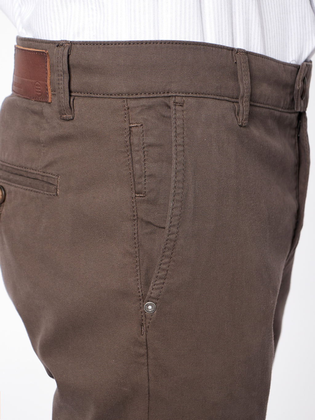 Slim fit structured chino trousers