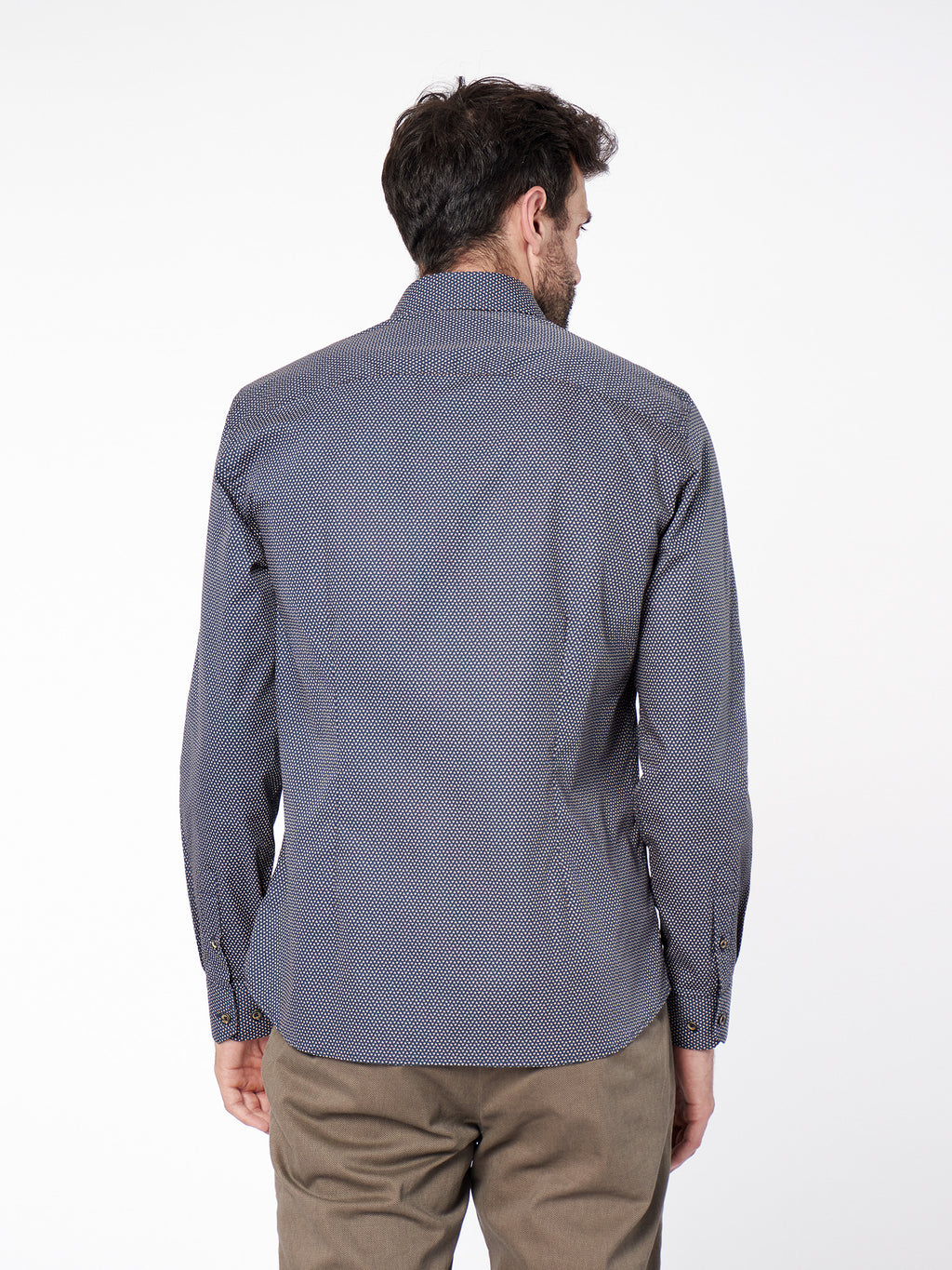 Regular fit geometric print shirt