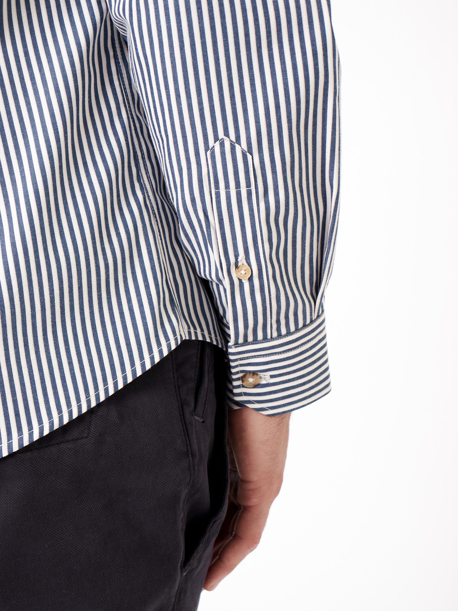 Regular fit striped shirt with pocket