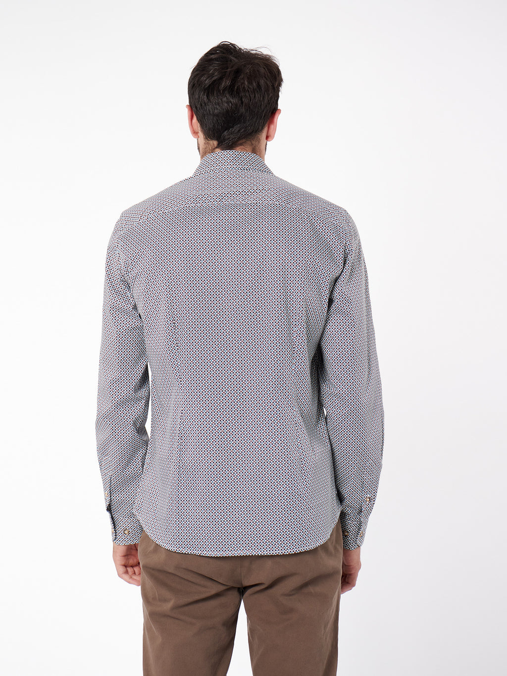 Camisa estampado geométrico slim fit
