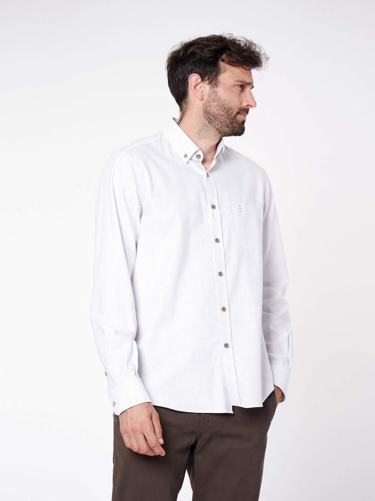 Camisa regular fit de rayas