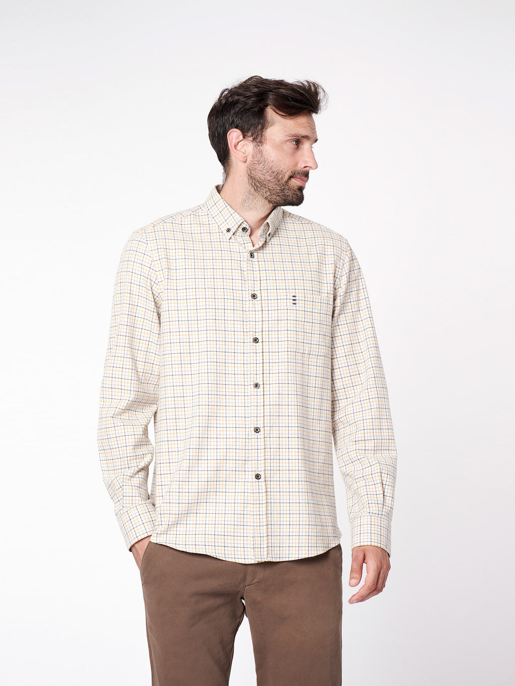 Camisa regular fit de cuadros
