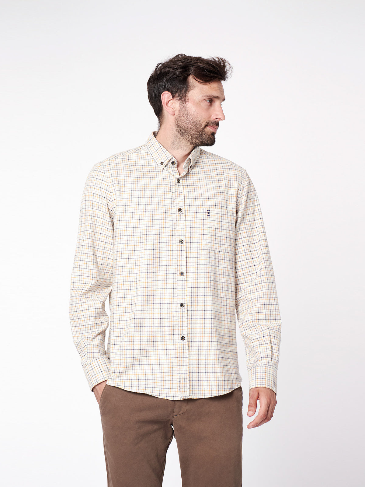 Camisa regular fit de cuadros