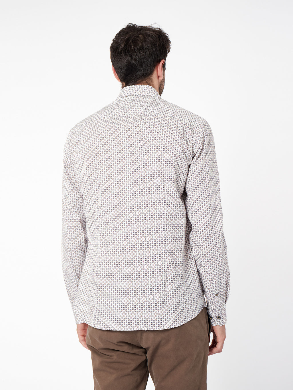 Camisa estampada con contrastes regular fit