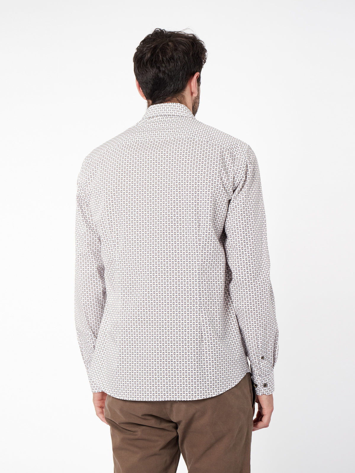 Camisa estampada con contrastes regular fit