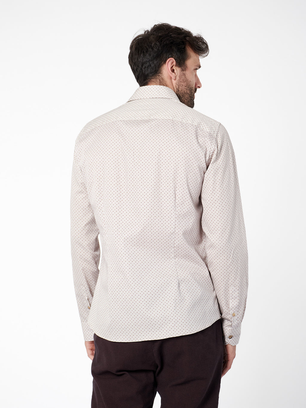 Camisa estampado geométrico slim fit