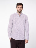 Slim fit two-tone micro-print shirt