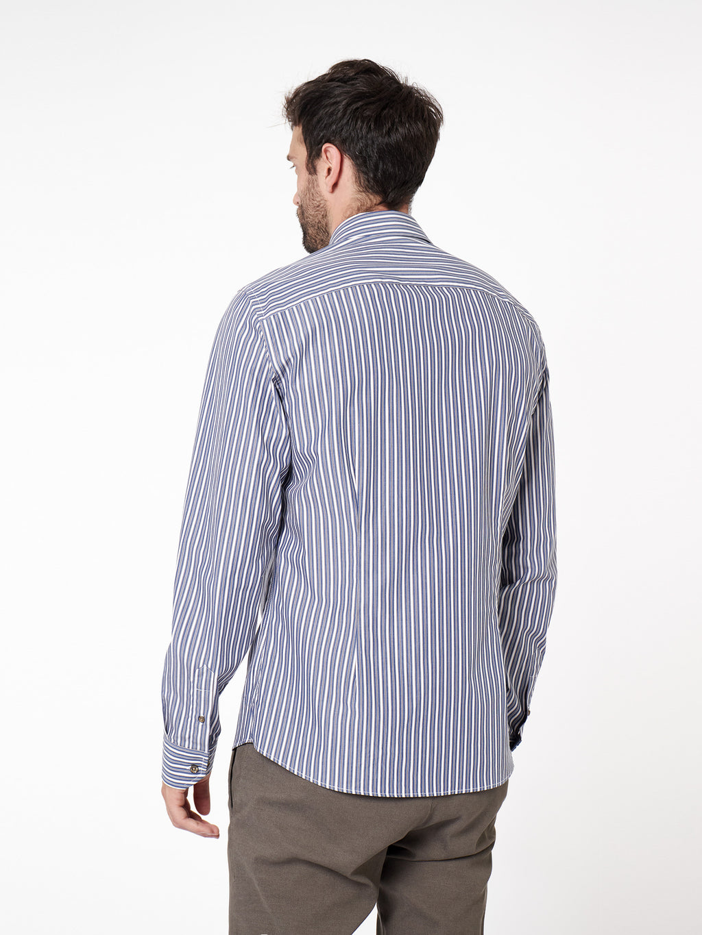Camisa de rayas con detalles slim fit