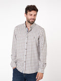 Camisa de cuadros con detalles slim fit