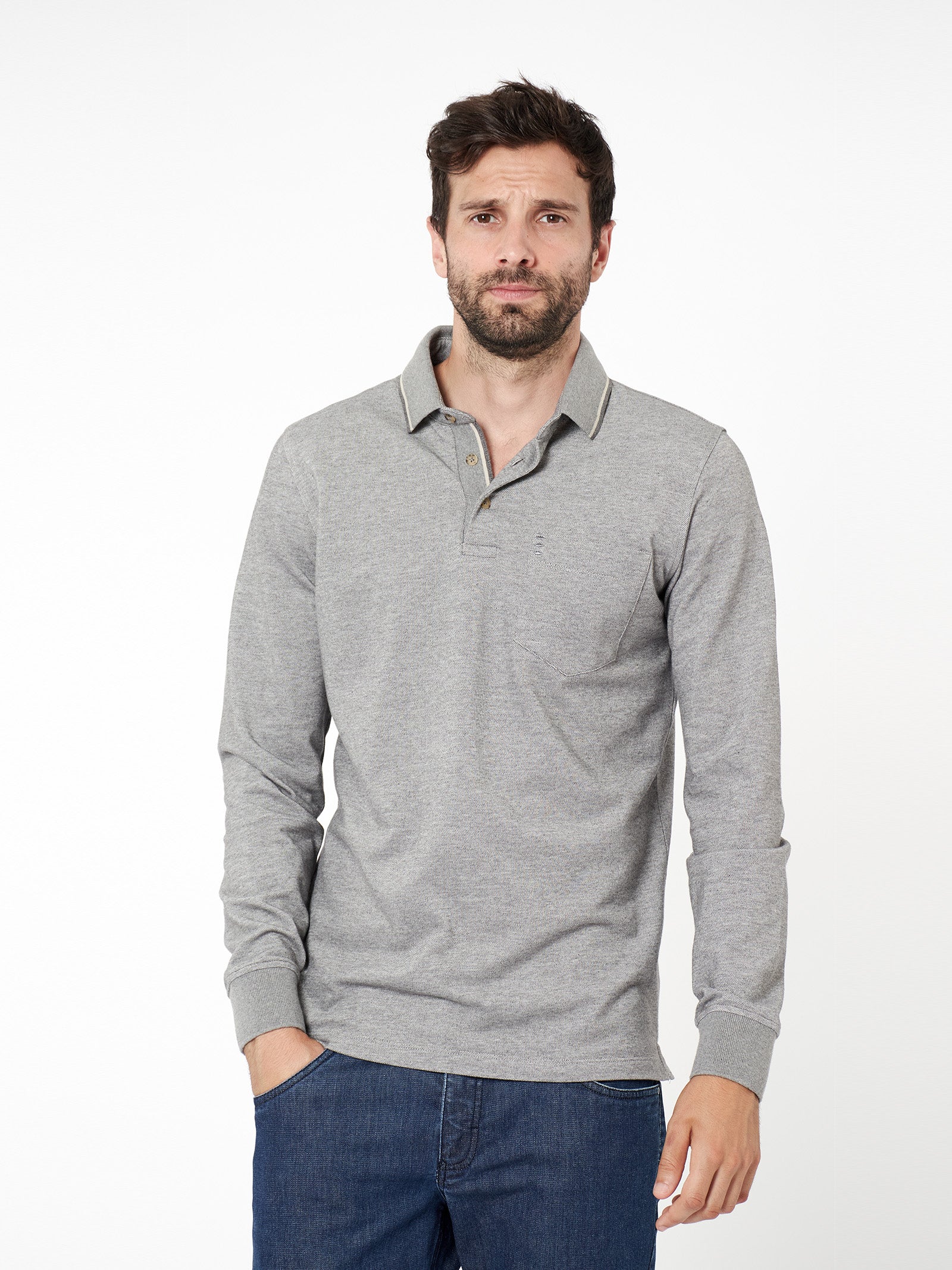 Polo piqué bicolor
