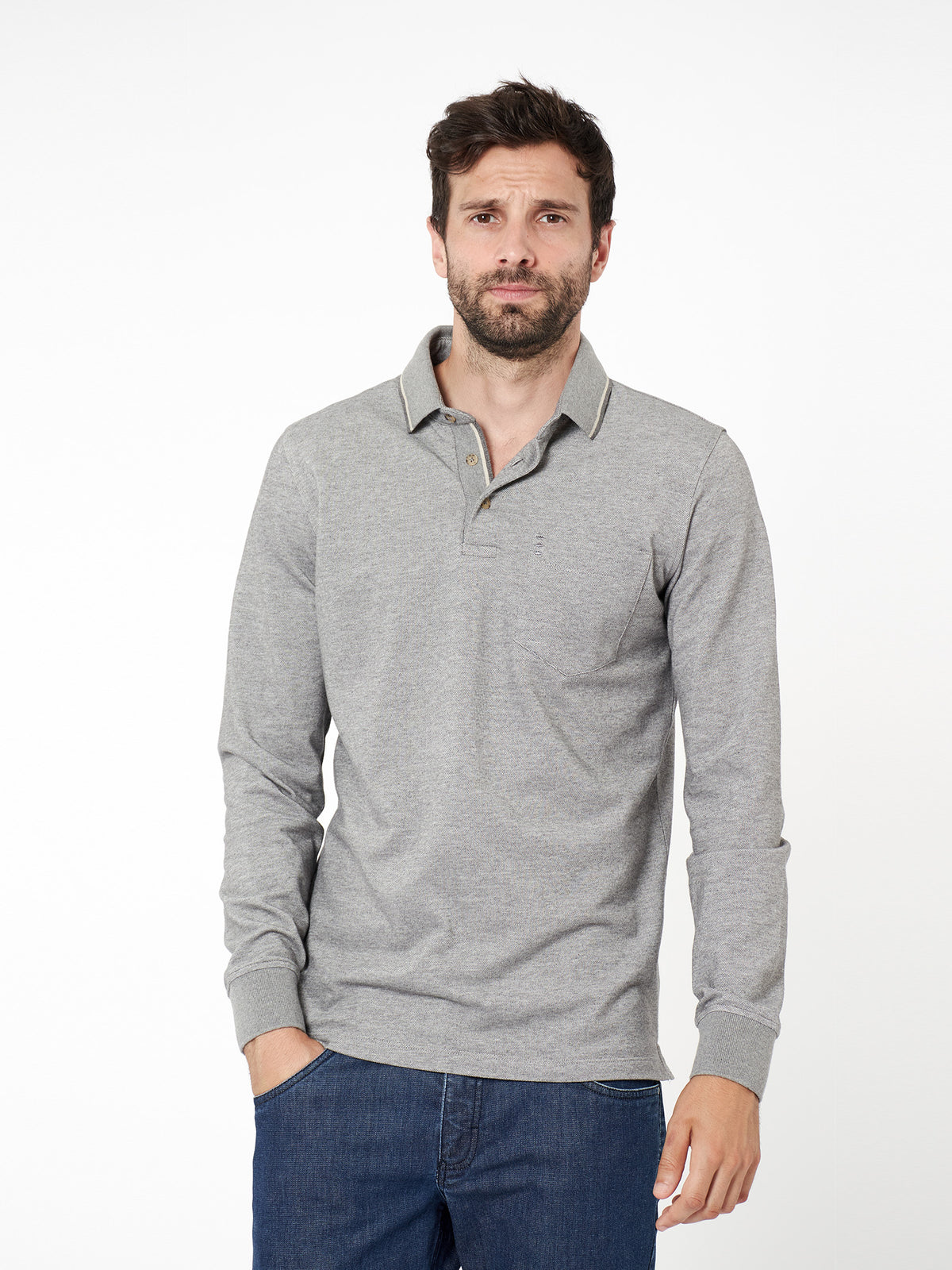 Polo piqué bicolor