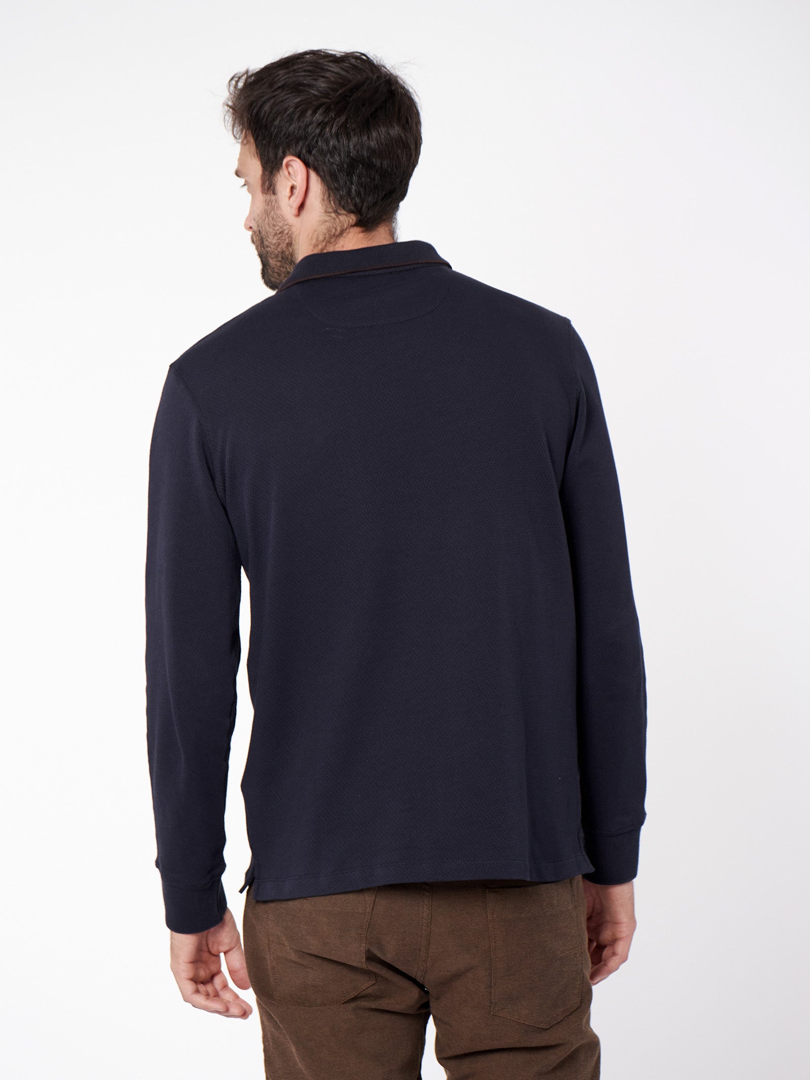 Polo jacquard con bolsillo