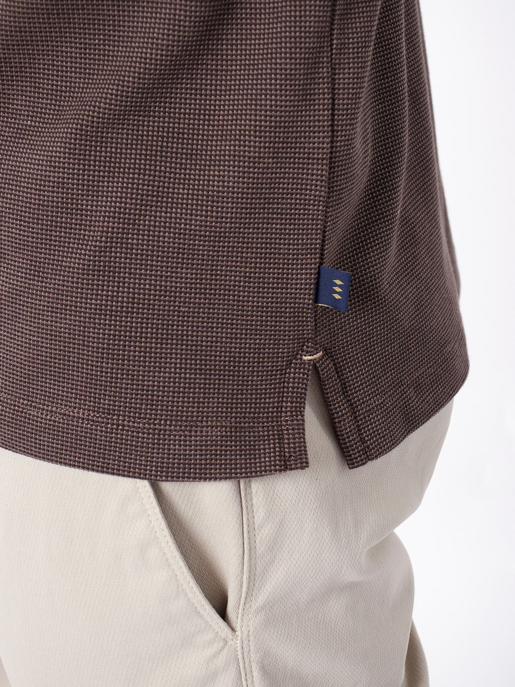 Two-tone jacquard polo shirt