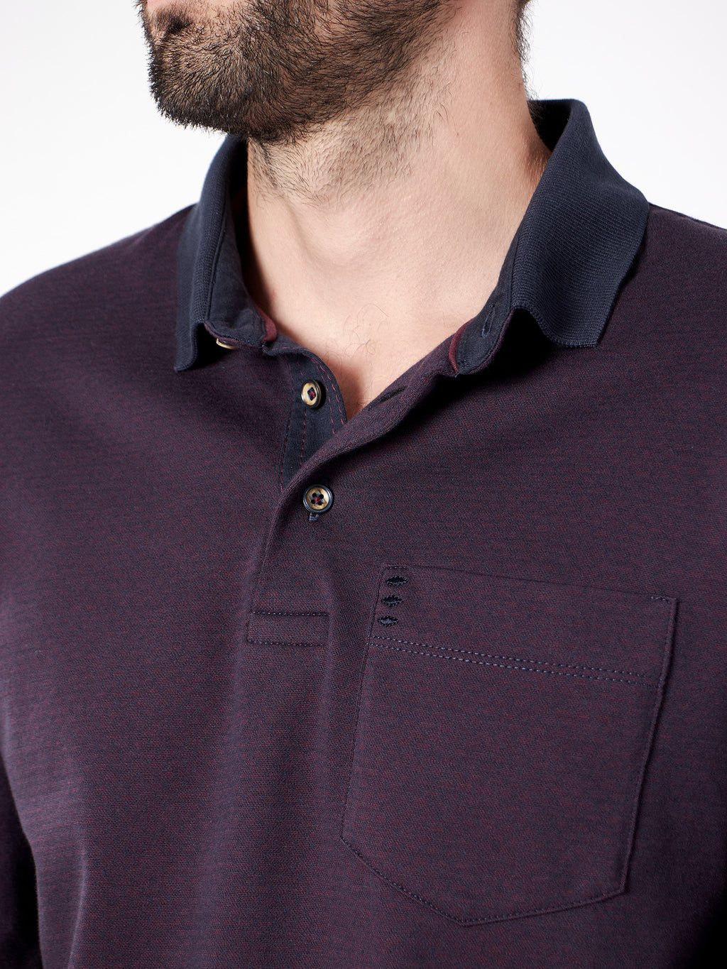 Jacquard polo shirt with details