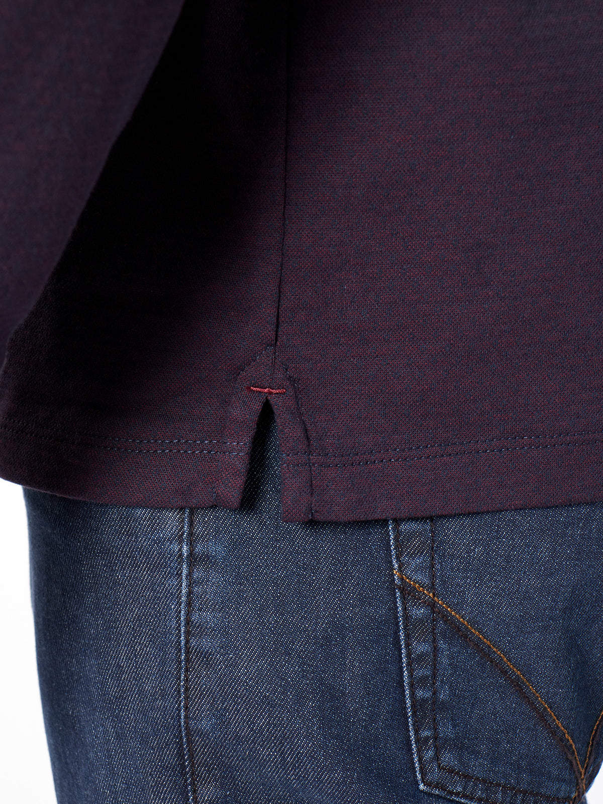 Jacquard polo shirt with details
