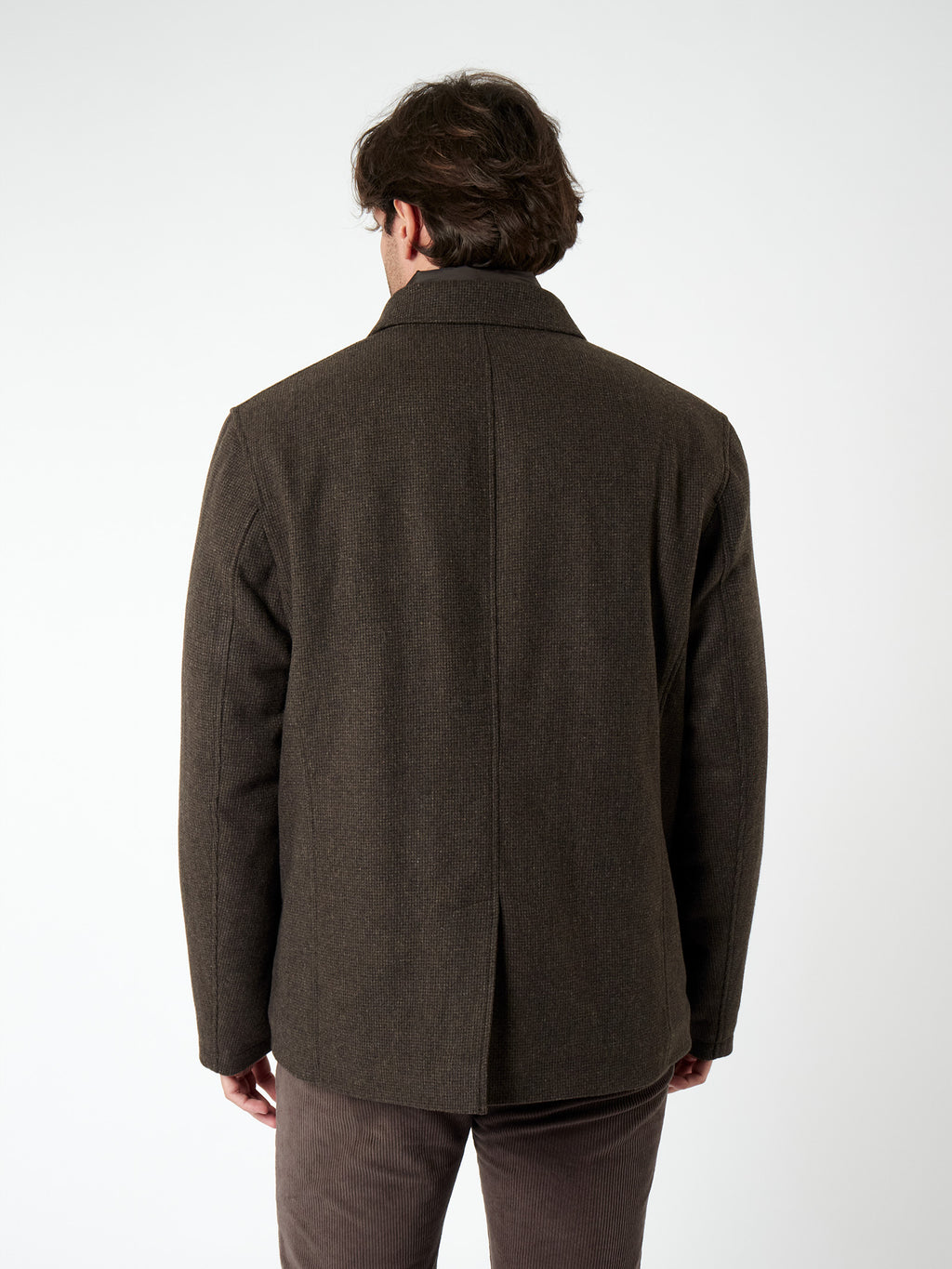 Regular fit overcoat with vest