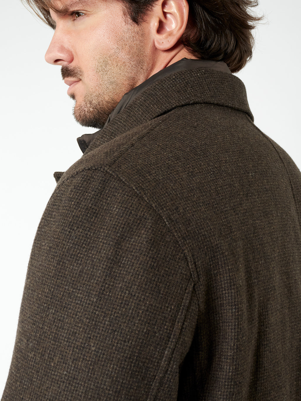 Regular fit overcoat with vest