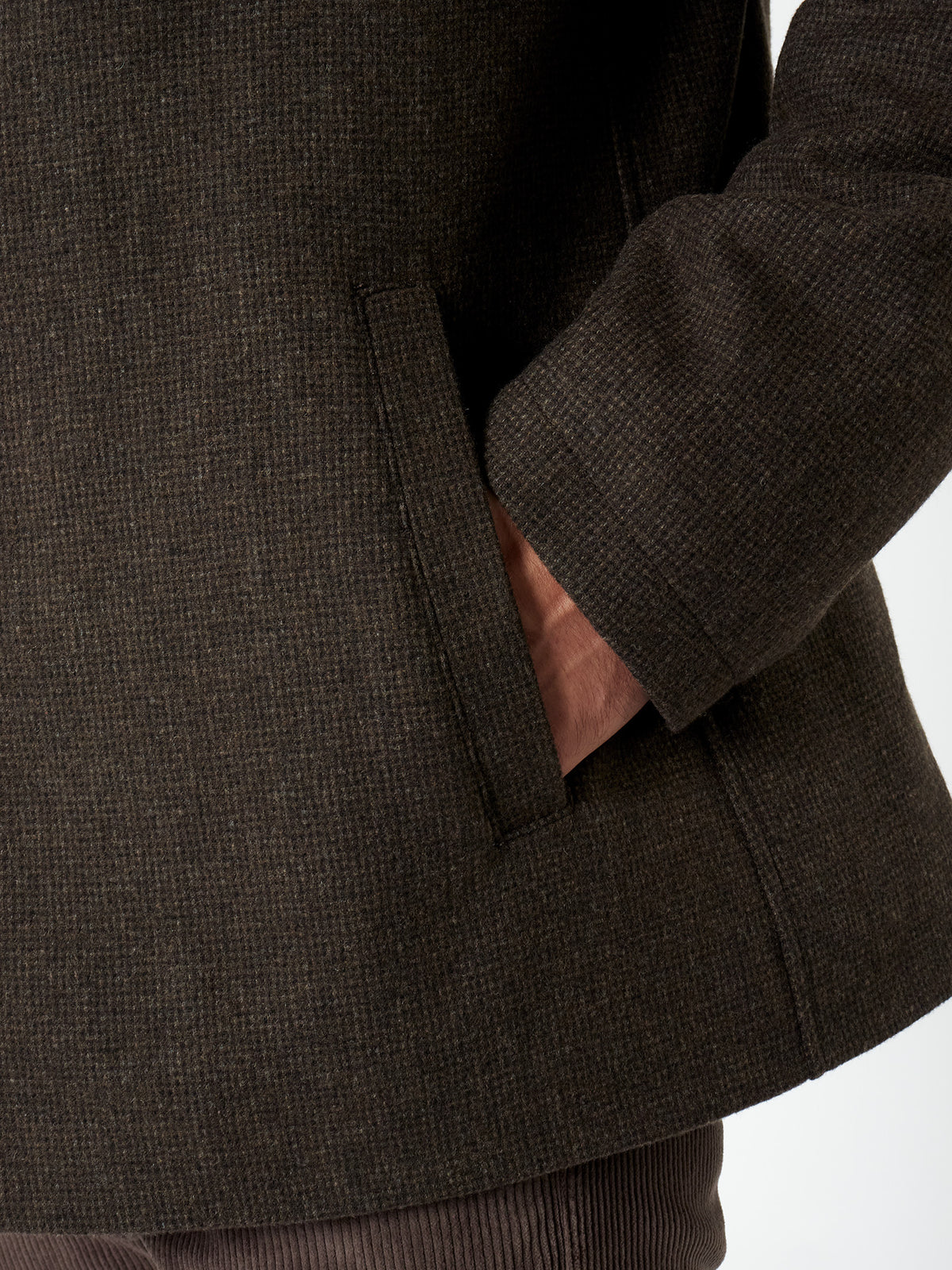 Regular fit overcoat with vest