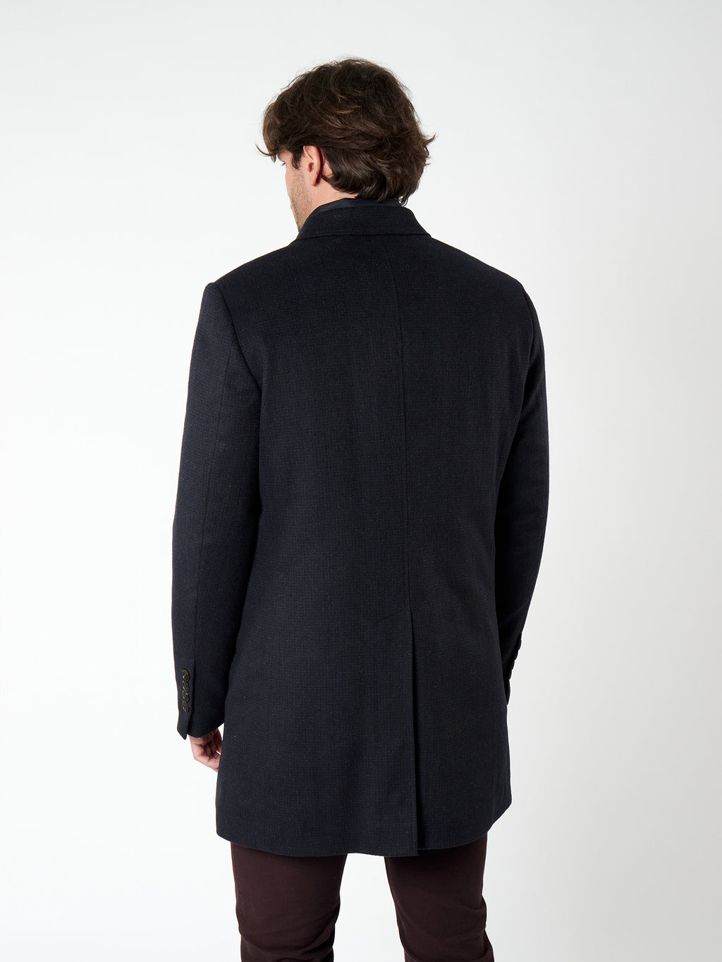 Slim fit overcoat with vest