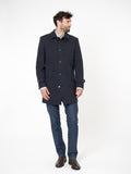 Slim fit bicolor overcoat
