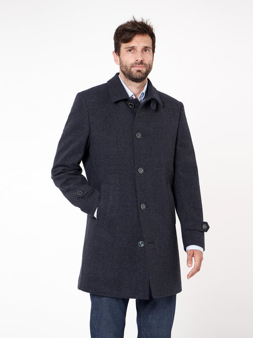 Slim fit bicolor overcoat