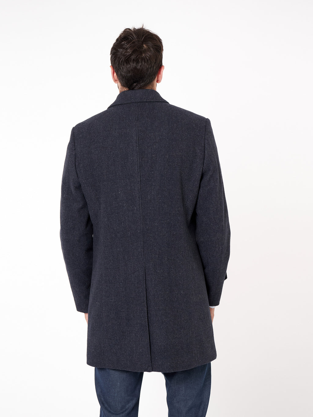 Slim fit bicolor overcoat
