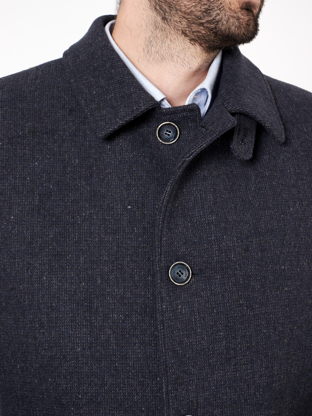 Slim fit bicolor overcoat