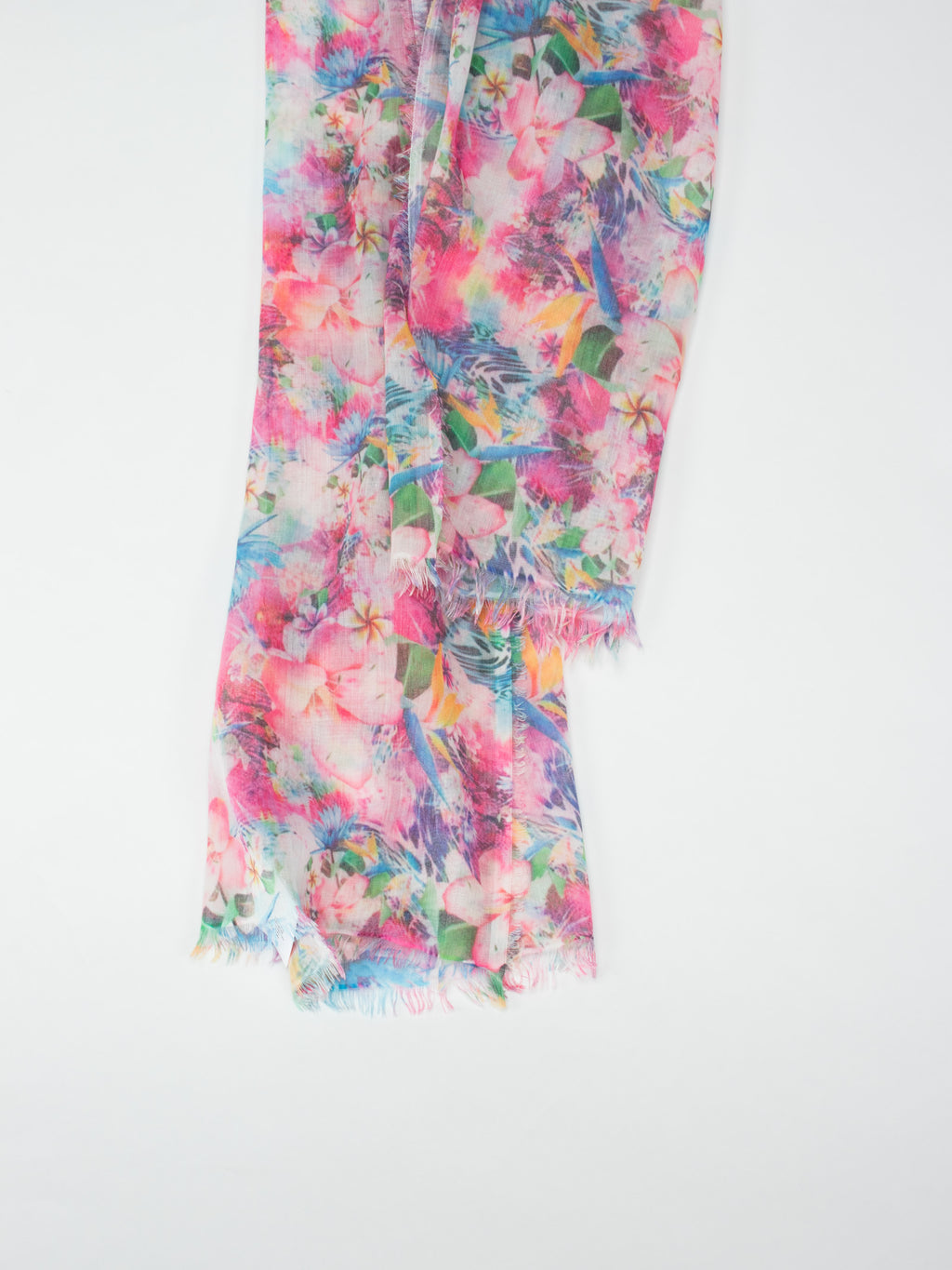 Fular con estampado floral tropical
