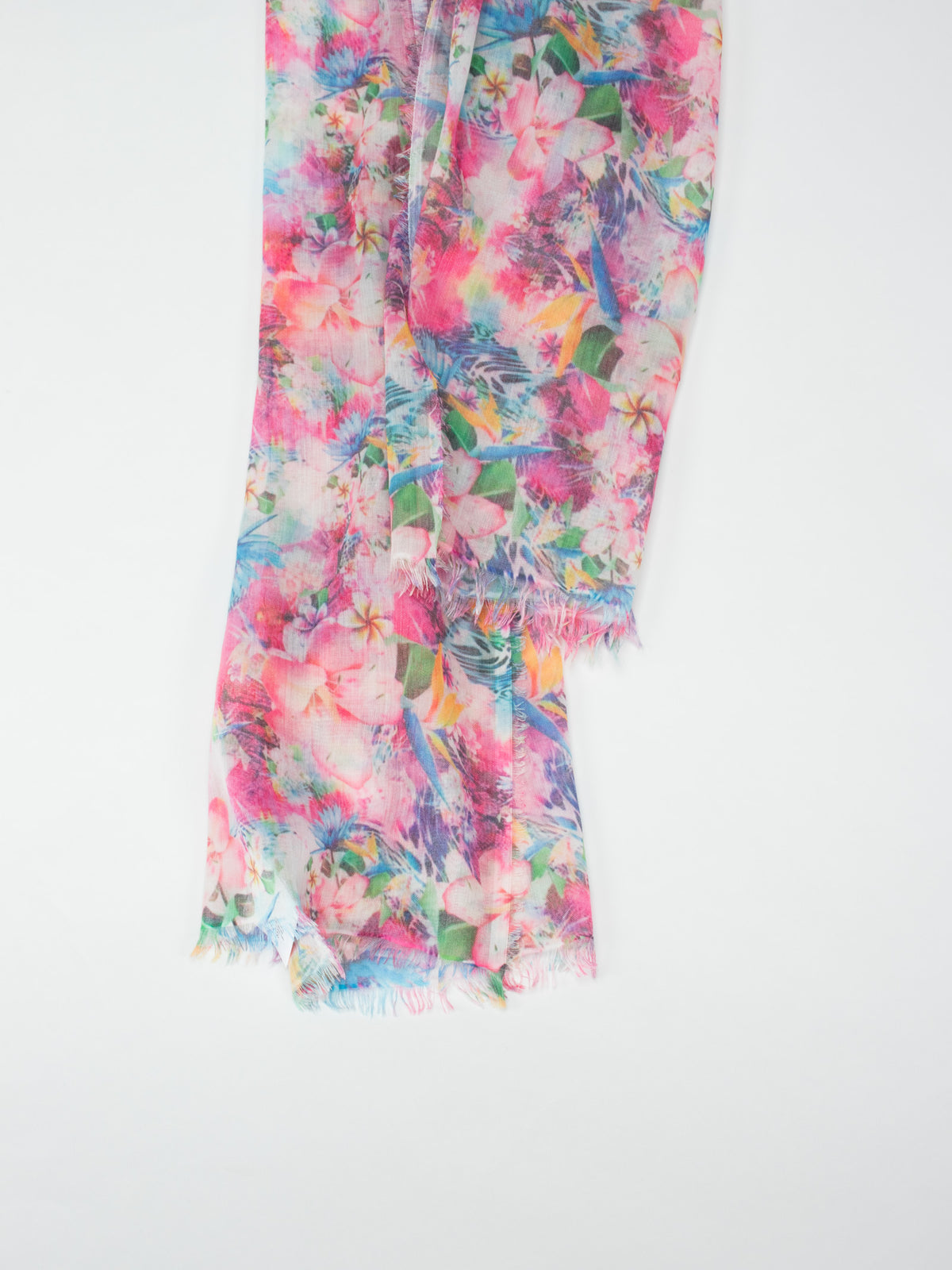 Tropical floral print foulard