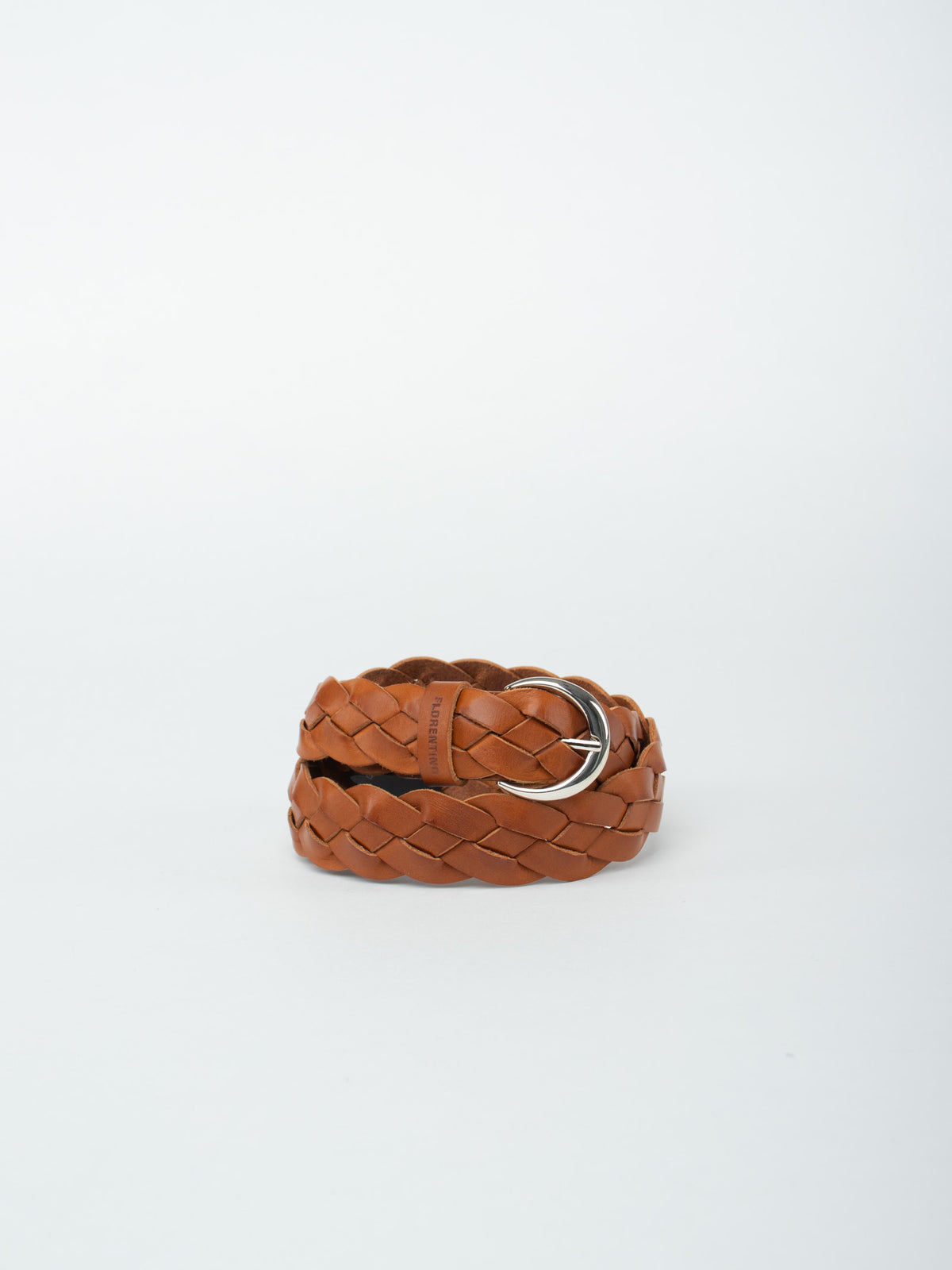 Braided leather belt