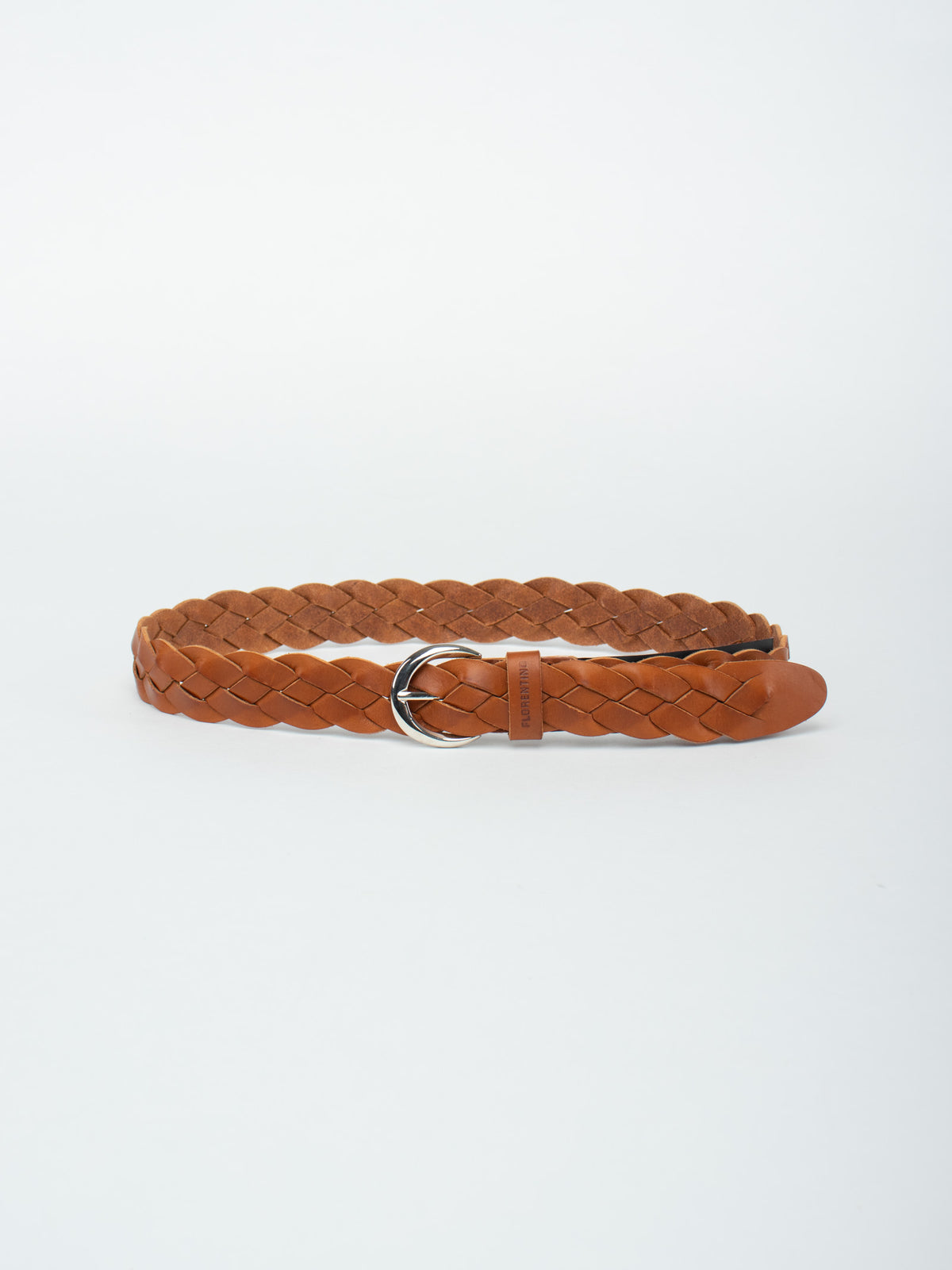 Braided leather belt