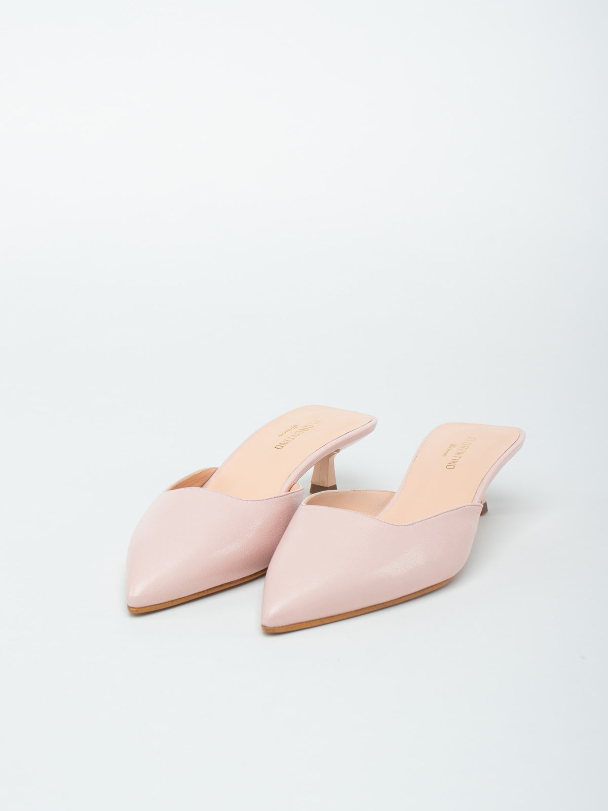 Leather mule shoes