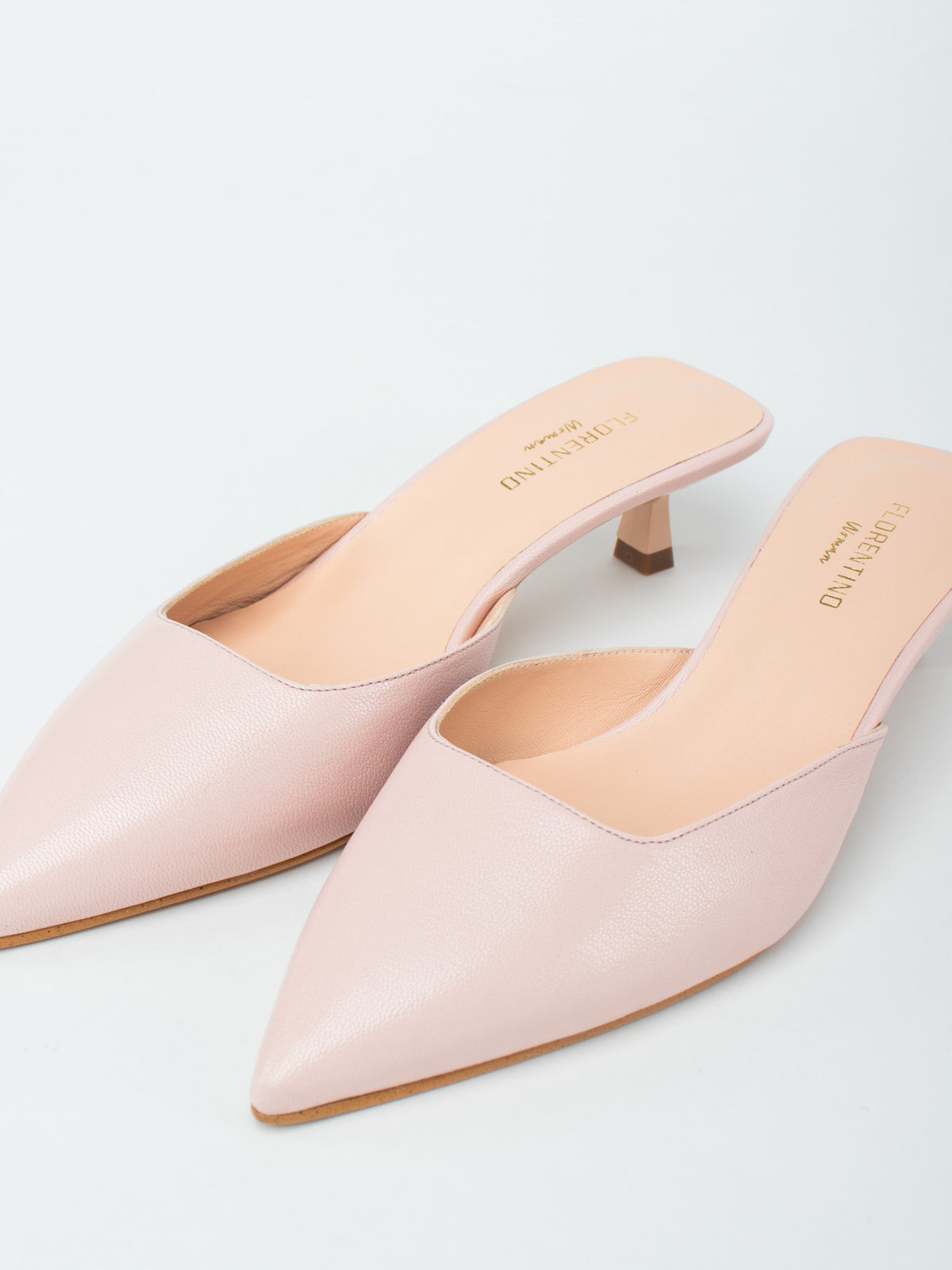 Leather mule shoes