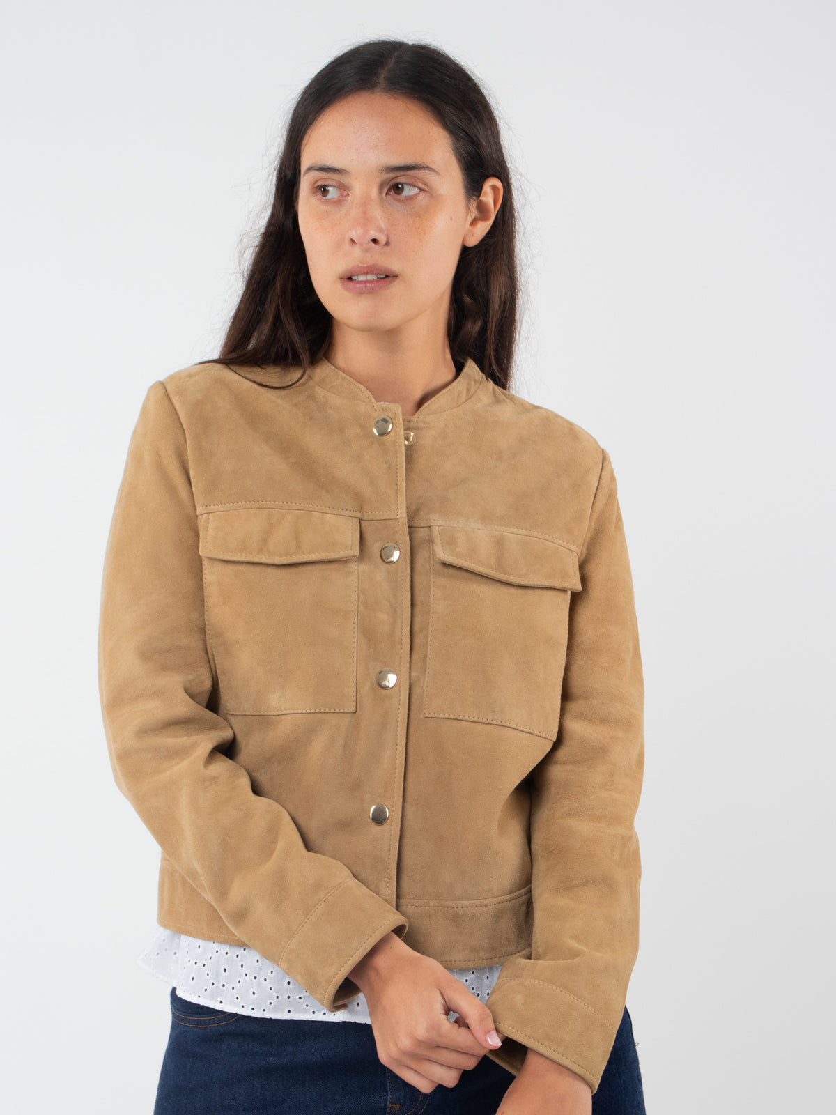 Cazadora ante detalle bolsillos