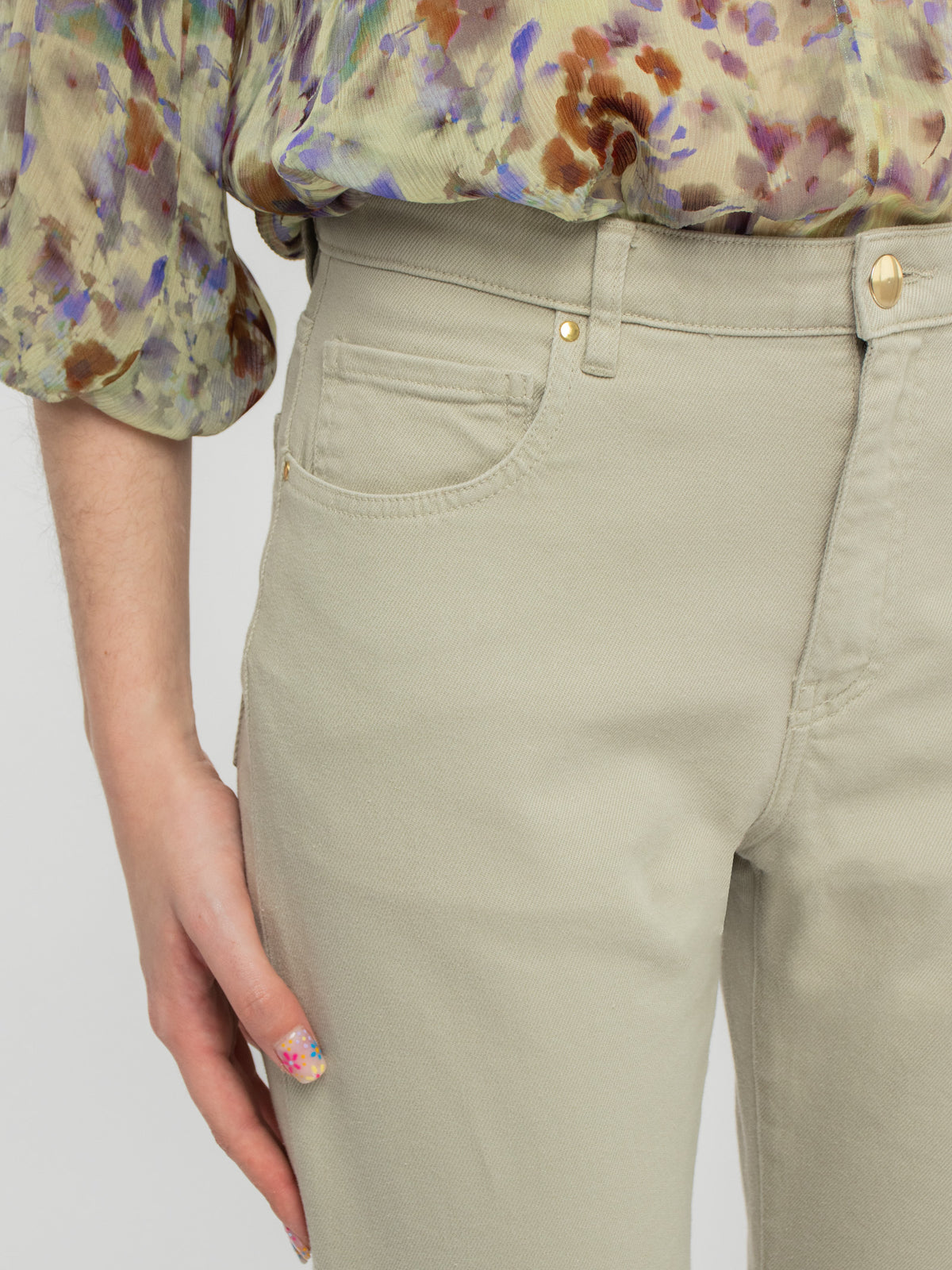 Straight-leg five-pocket trousers