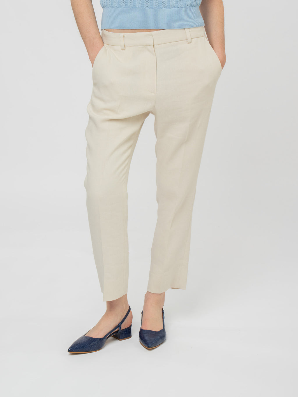 Pantalón tobillero lino
