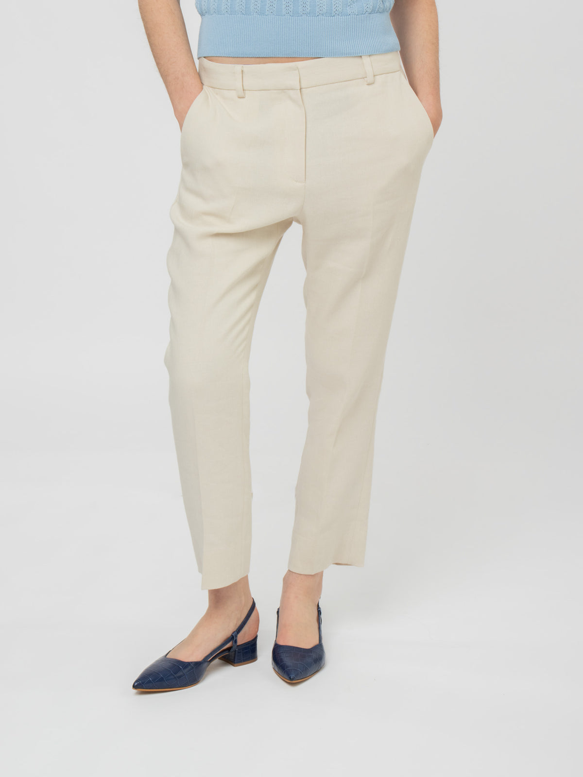 Pantalón tobillero lino