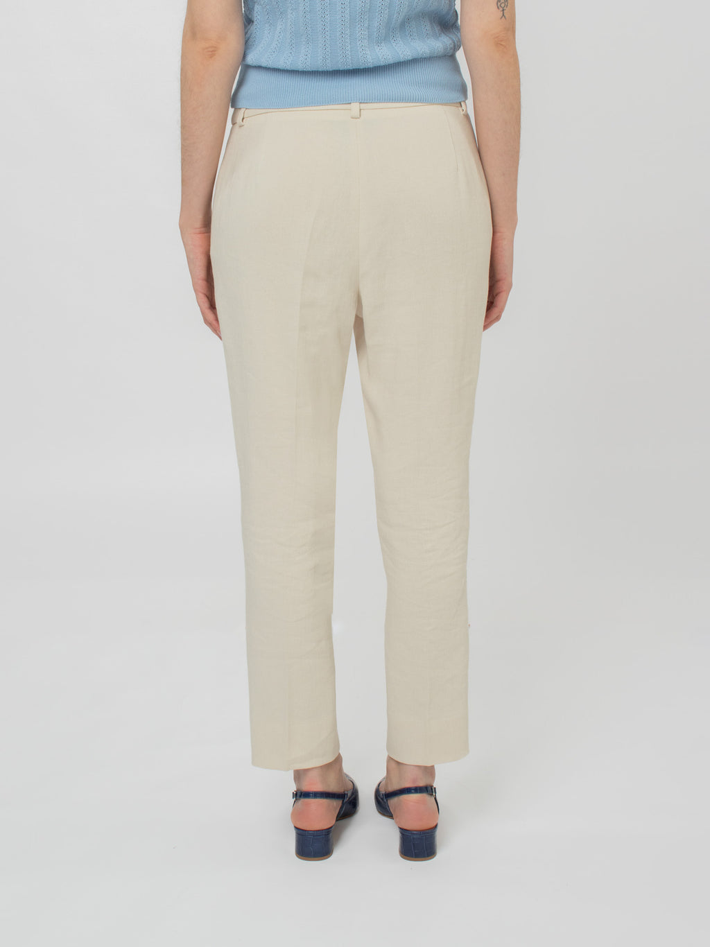 Pantalón tobillero lino