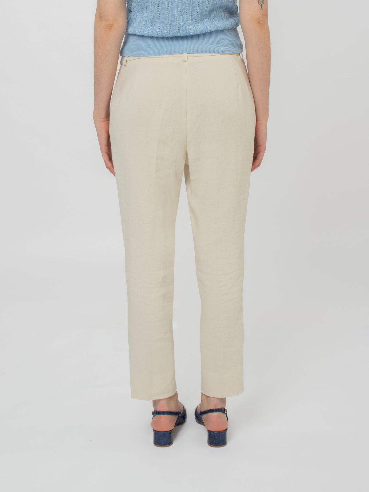 Pantalón tobillero lino