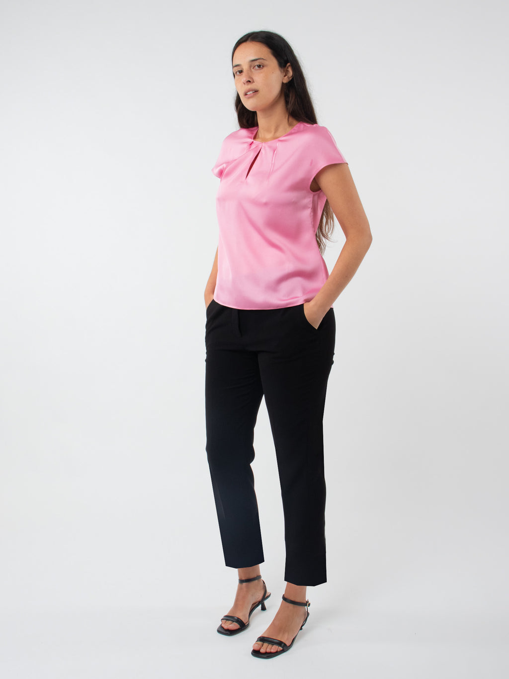 Blusa lágrima frontal