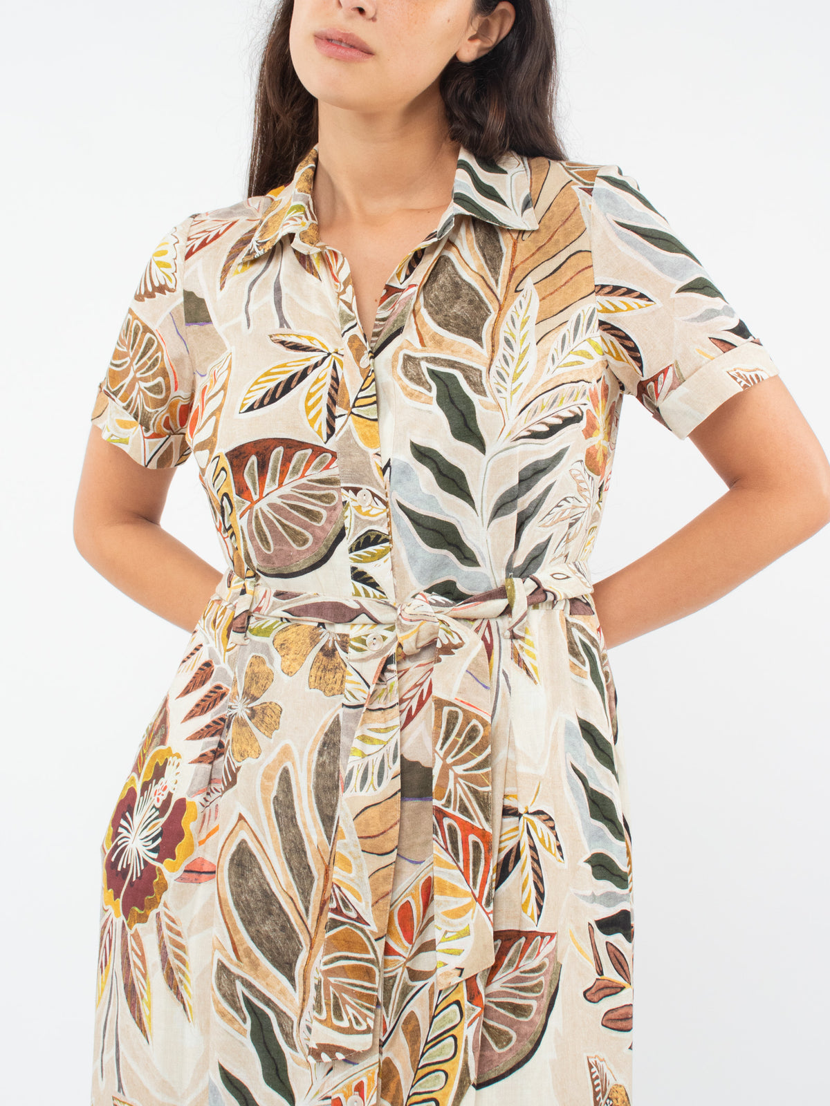 Vestido camisero lino