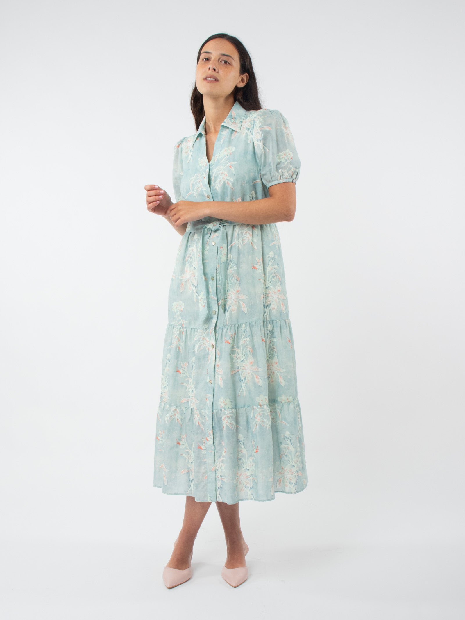 Vestido estampado flores