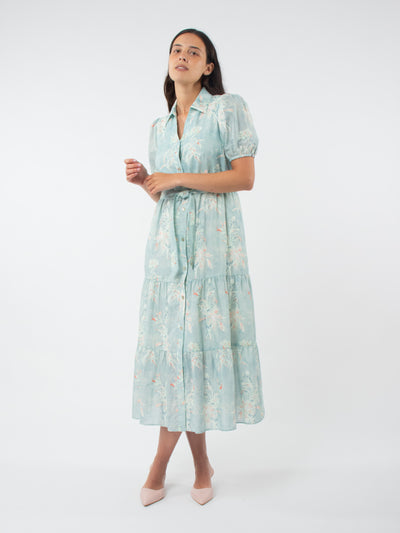 Floral shirt dress