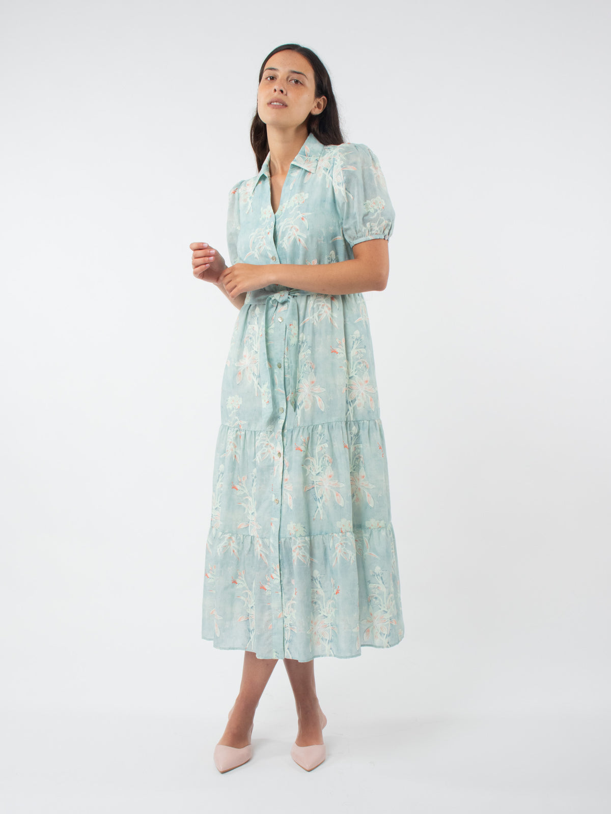 Vestido estampado flores