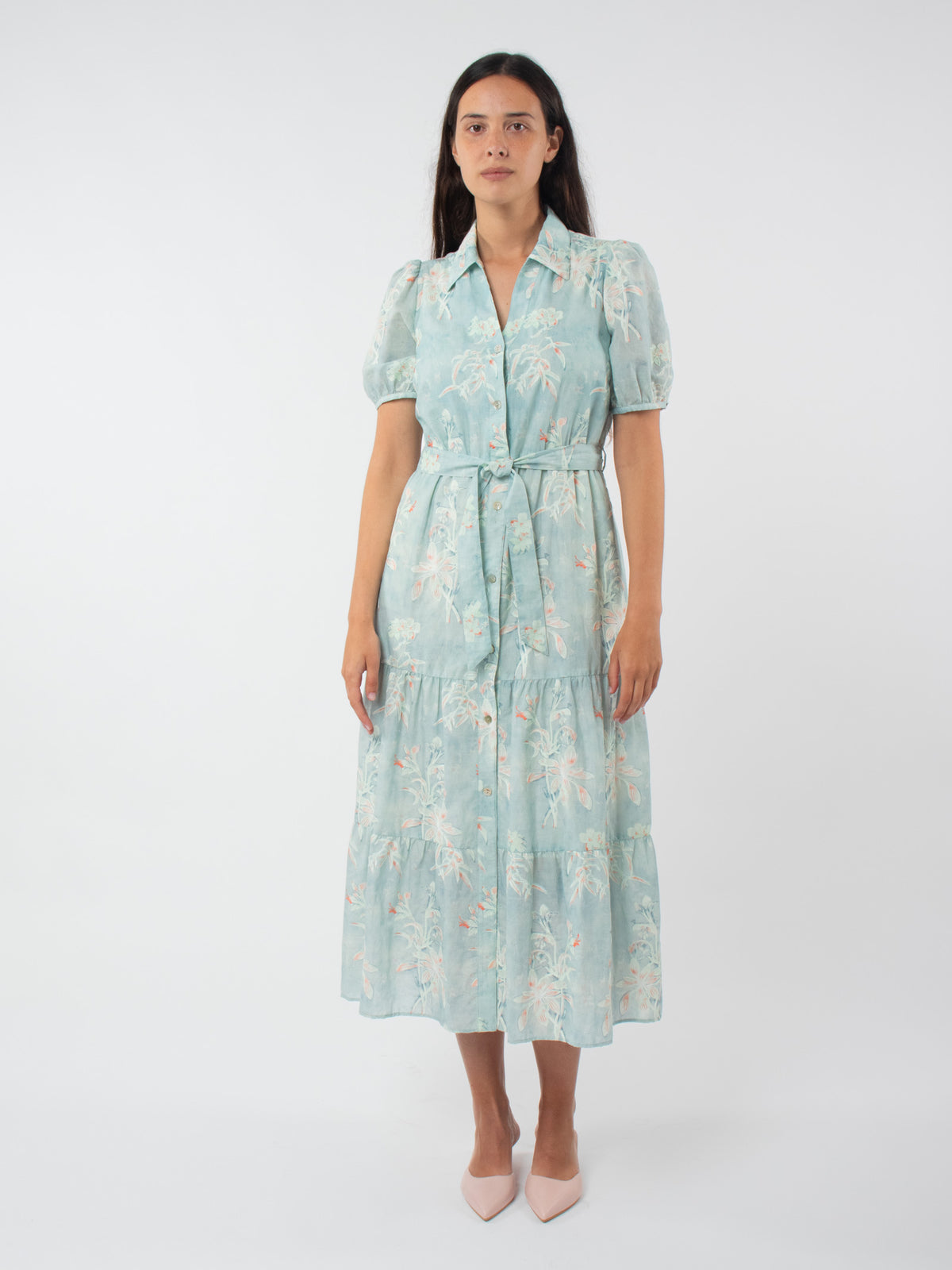 Vestido estampado flores