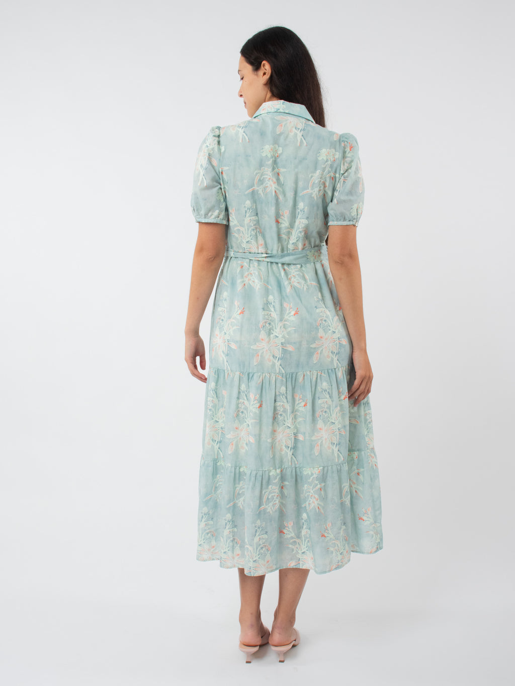 Floral shirt dress