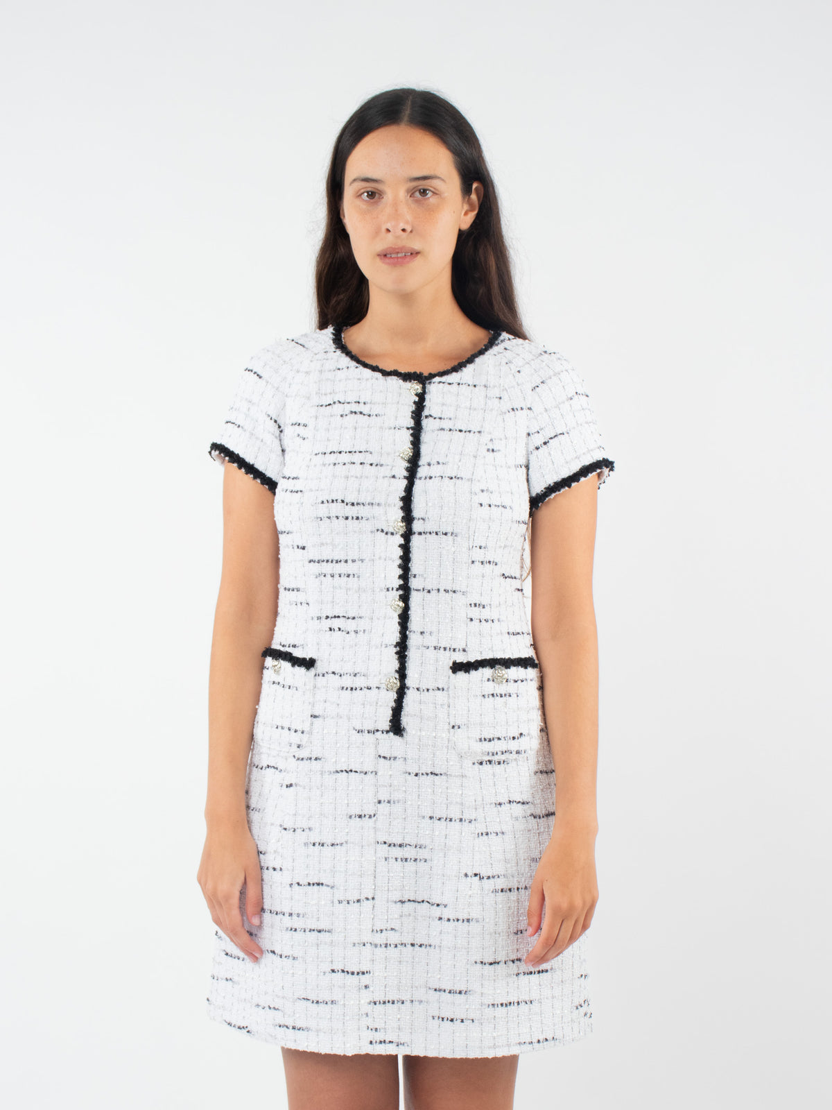 Vestido corto tweed