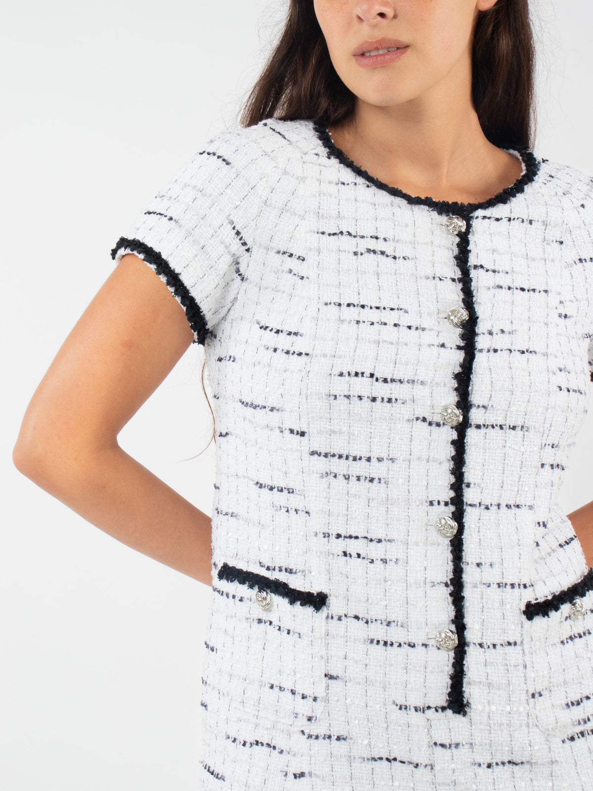 Vestido corto tweed