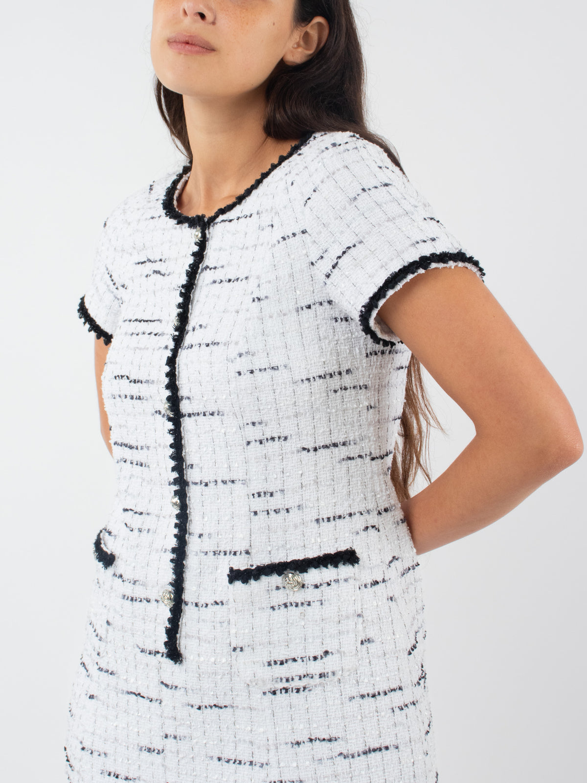Vestido corto tweed
