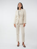 Linen blazer with waist detail